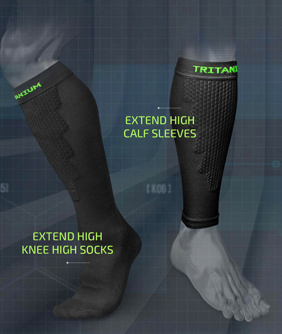 Tritanium eXtend Compression GRIP Crew Socks – Compression Level2 (20 – 25  mmHg)
